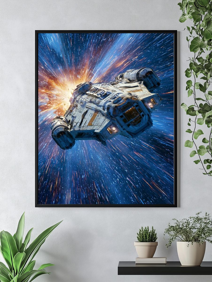 Spaceship Warp Speed Poster. — room view 4