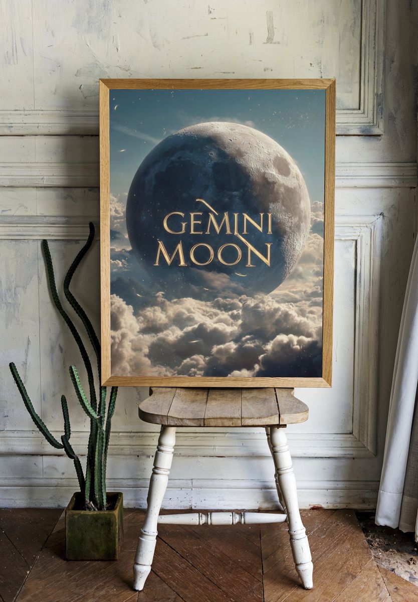 Gemini Moon Space Poster. room preview