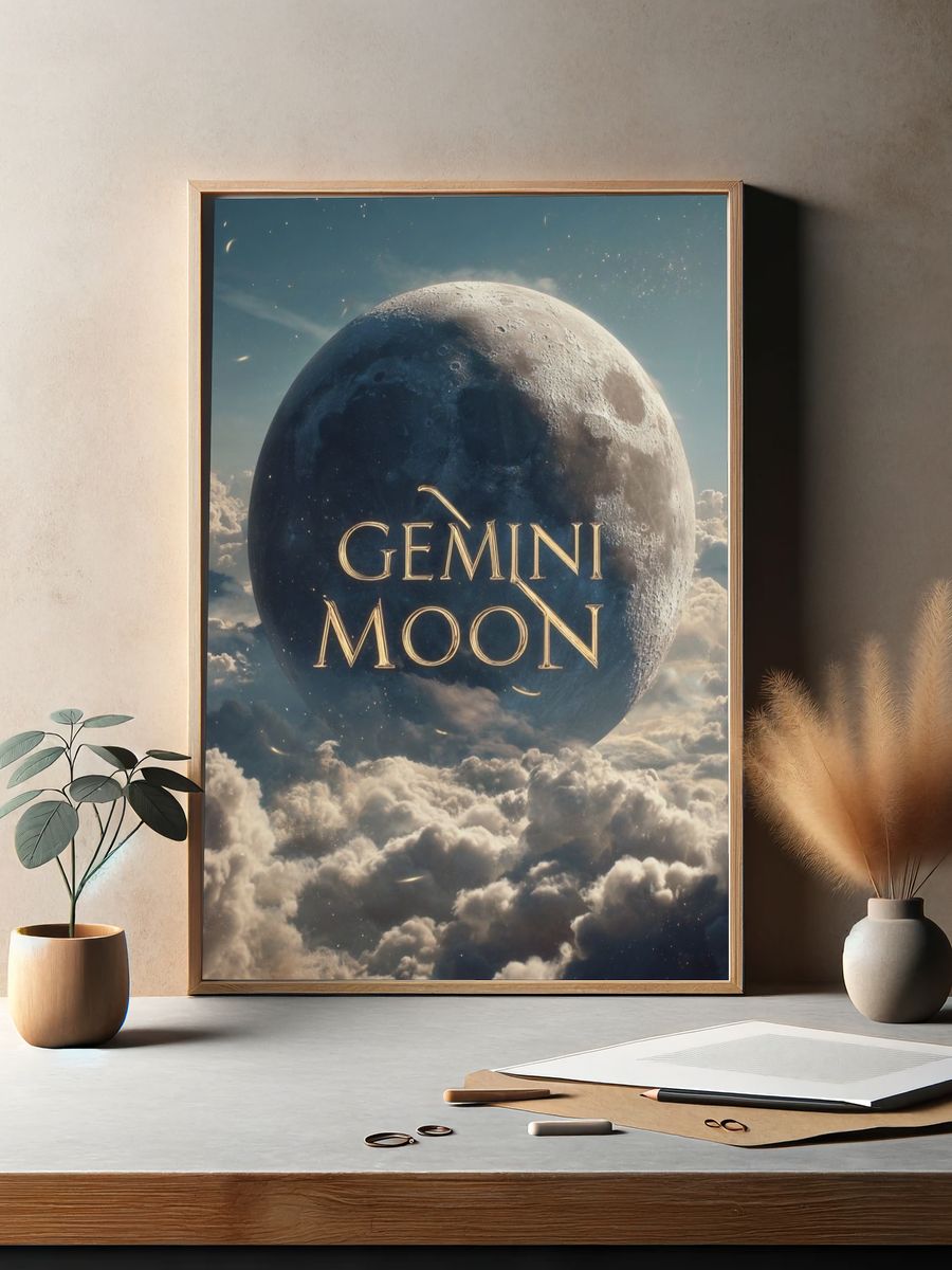 Gemini Moon Space Poster. — room view 2
