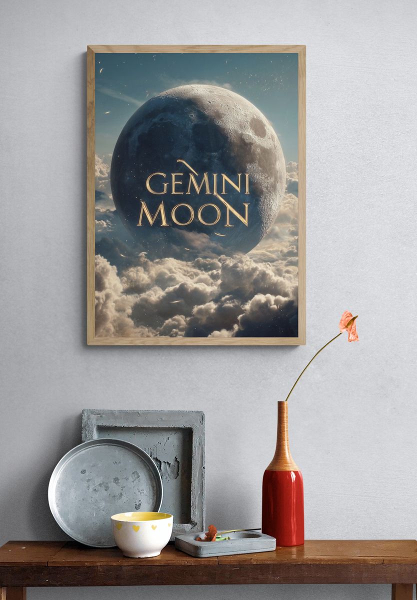 Gemini Moon Space Poster. — room view 3