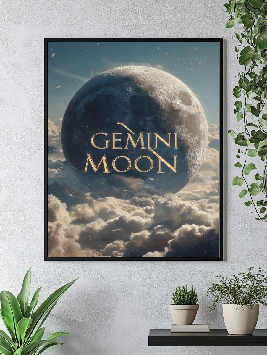 Gemini Moon Space Poster. — room view 4