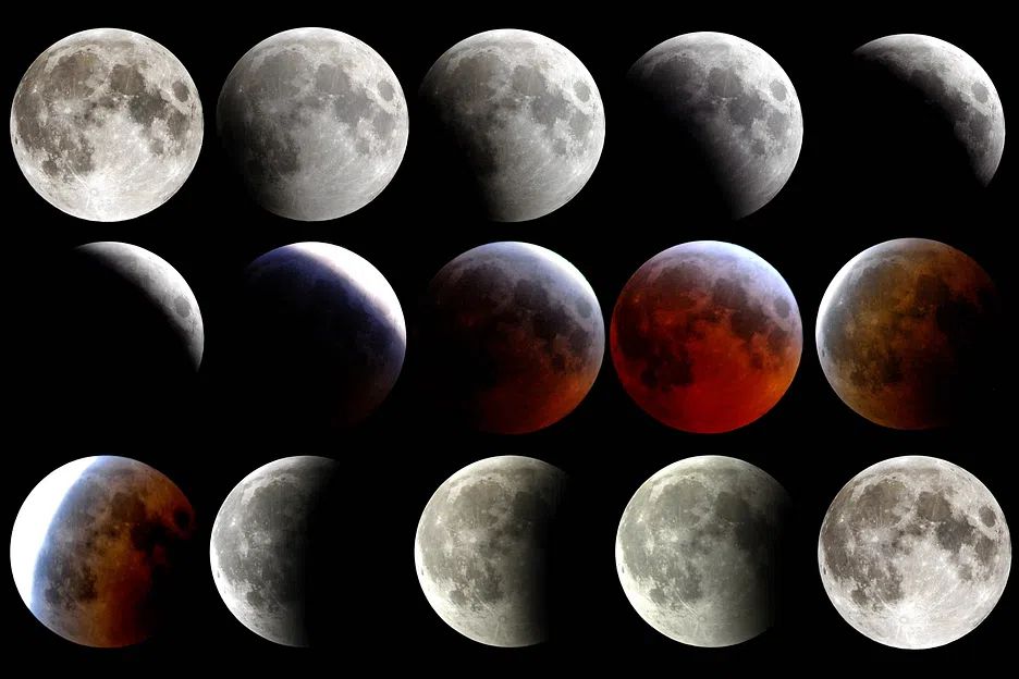 Lunar Phases Space Poster. poster — space art