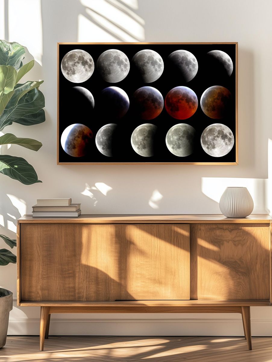 Lunar Phases Space Poster. — room view 3