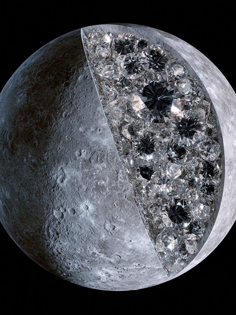 Crystal Moon Space Print. poster detail