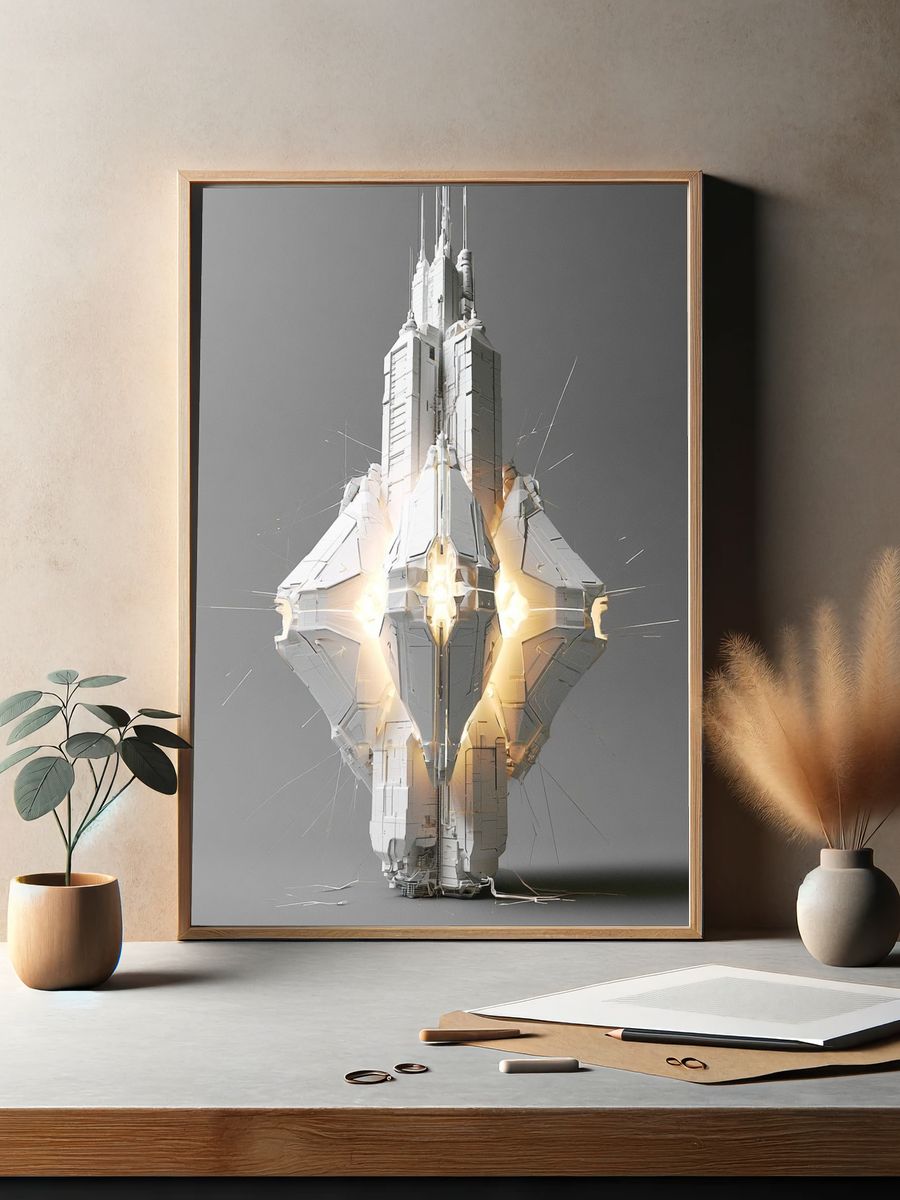 Futuristic Spacecraft Concept Poster. — room view 2