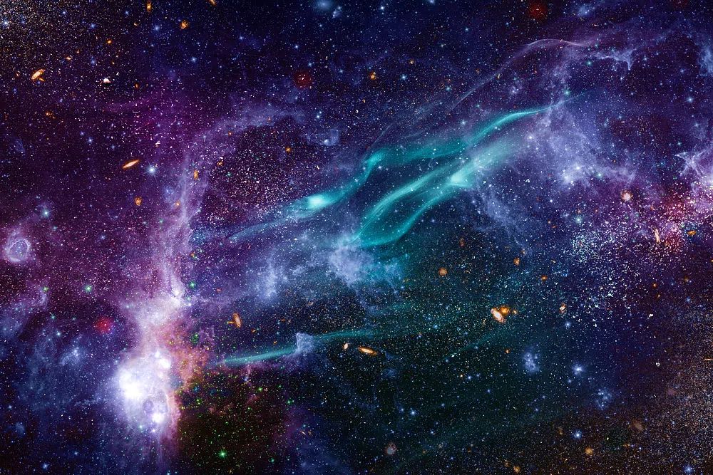 Galaxy in space textured background. poster detail