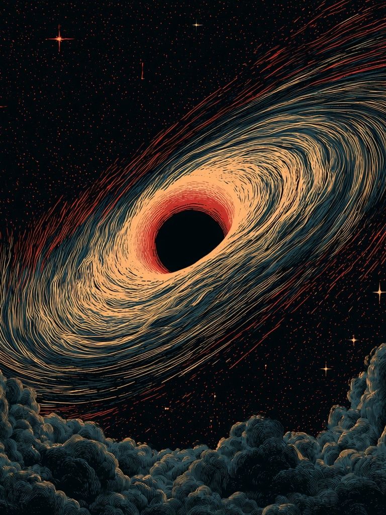 Black Hole Cosmic Illustration Poster. poster detail