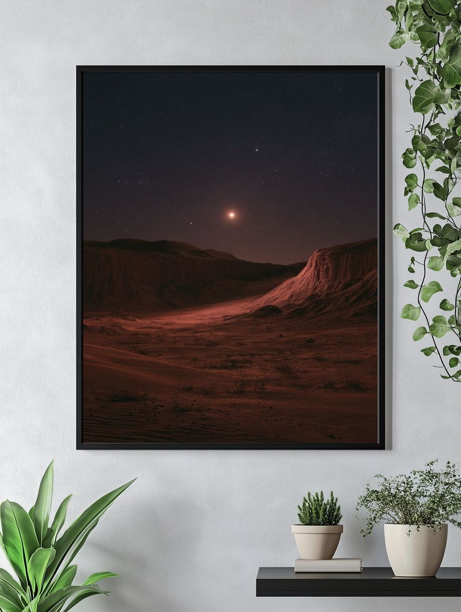 Martian Desert Nightscape Poster. — room view 4