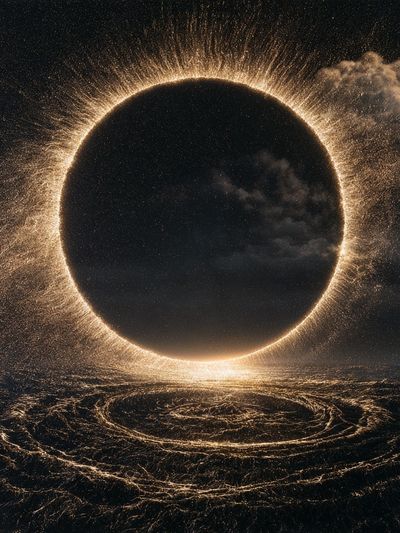 Solar Eclipse Cosmic Print. poster
