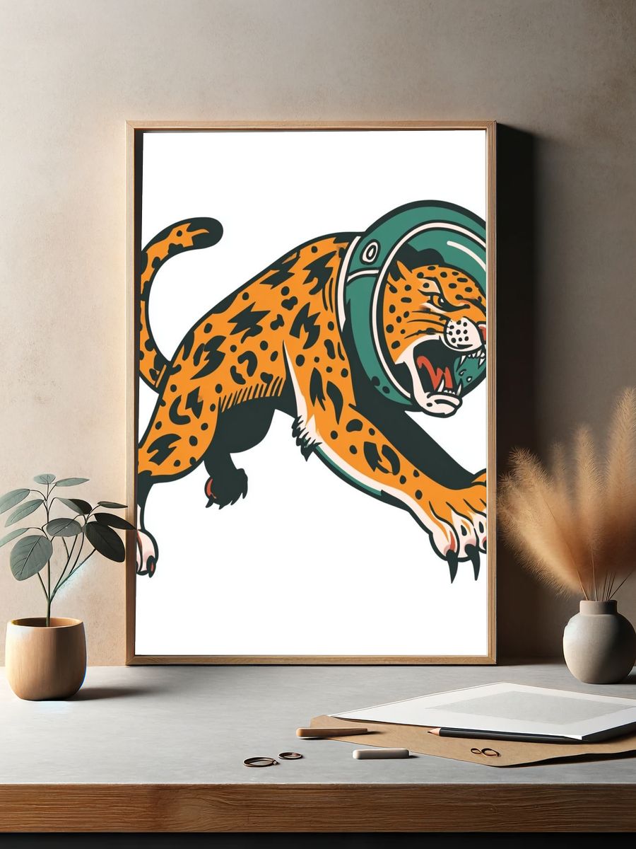 Space Leopard — Illustration Print. — room view 2