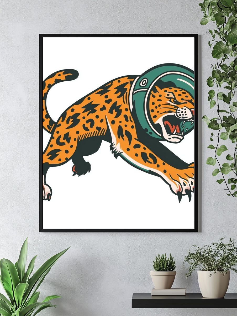 Space Leopard — Illustration Print. — room view 4