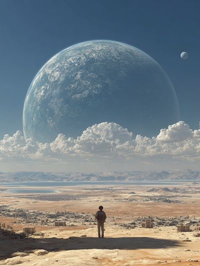Surreal Planetary Landscape — Space Print