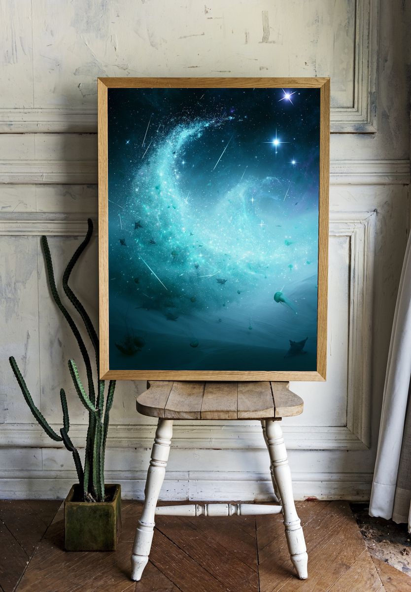 Celestial Ocean Dreamscape Poster. — room view 1