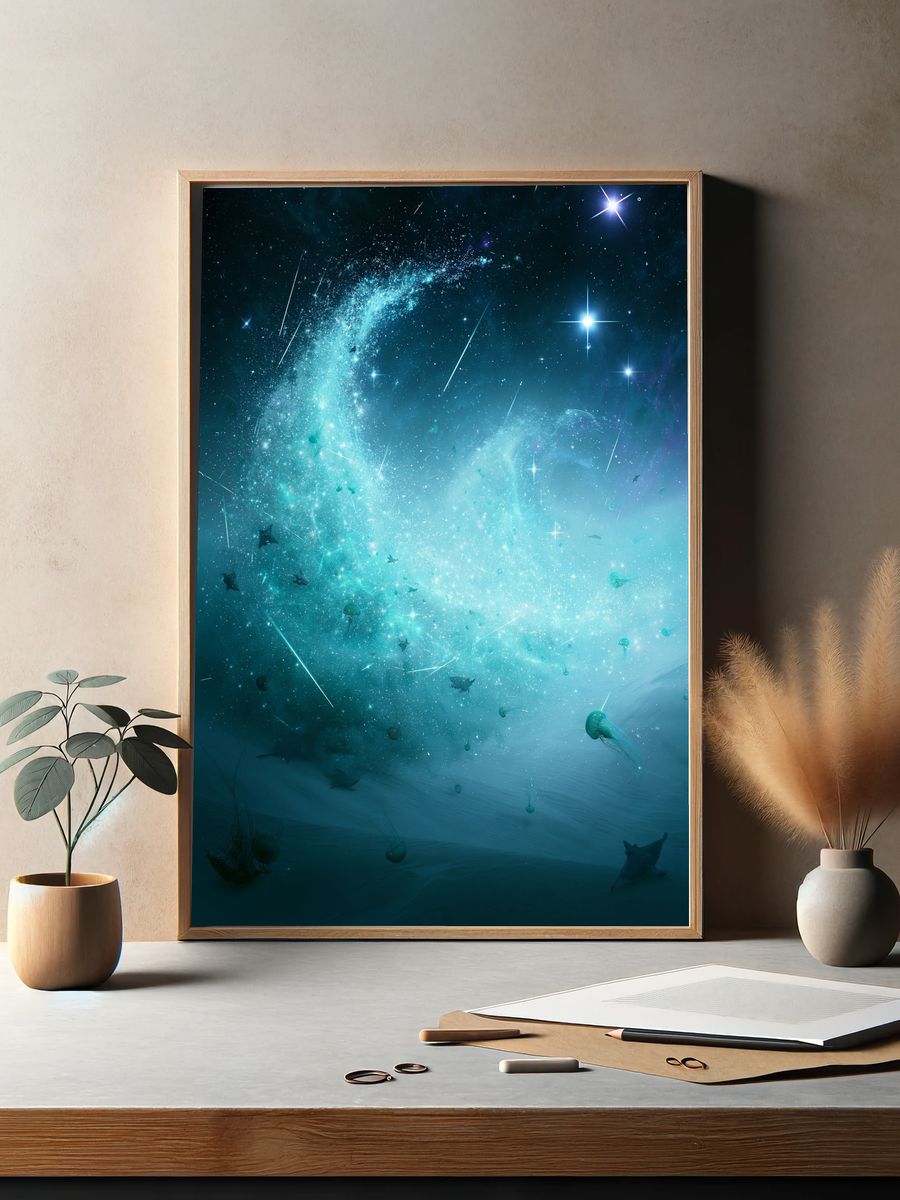 Celestial Ocean Dreamscape Poster. — room view 2