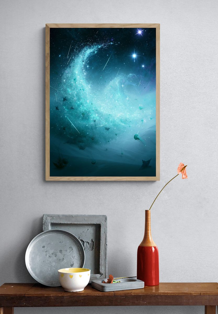 Celestial Ocean Dreamscape Poster. — room view 3