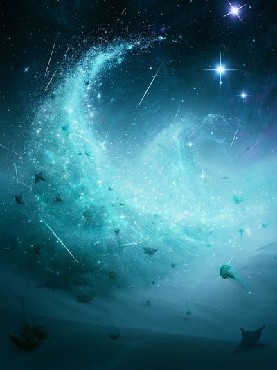 Celestial Ocean Dreamscape Poster.