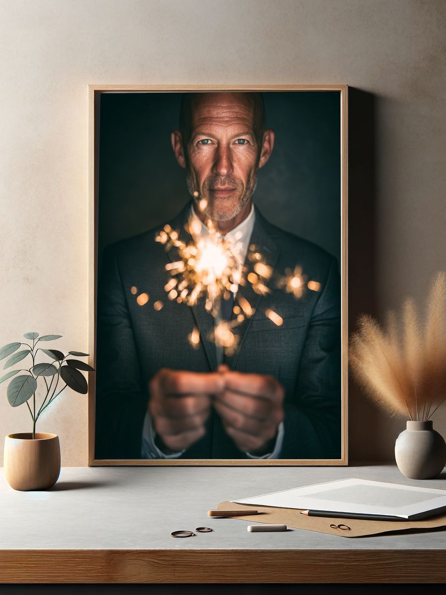 Sparkler Portrait Photography Poster. — room view 2