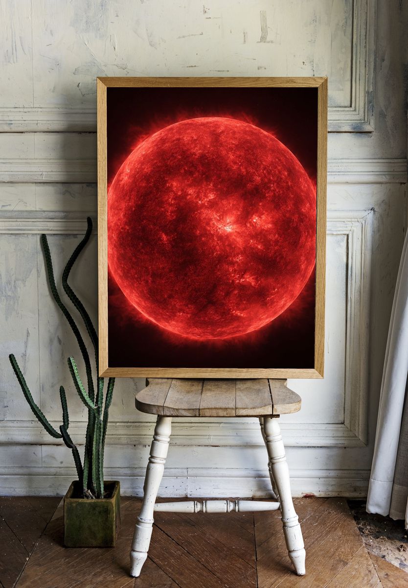 Red Sun Space Poster room preview