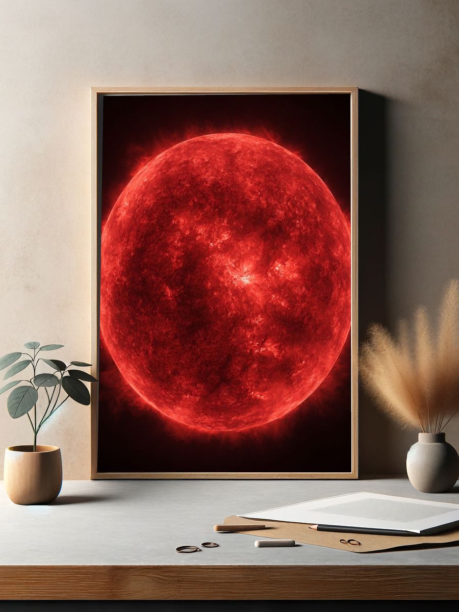 Red Sun Space Poster. — room view 2
