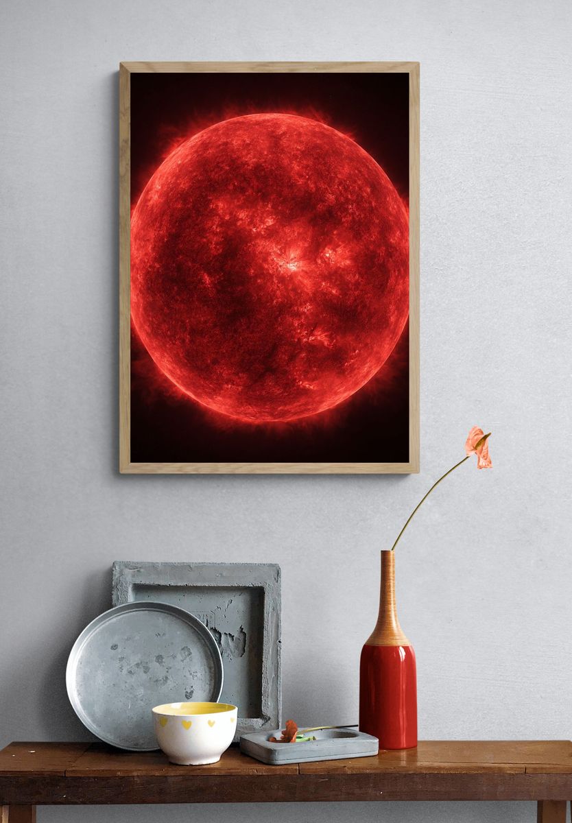 Red Sun Space Poster. — room view 3
