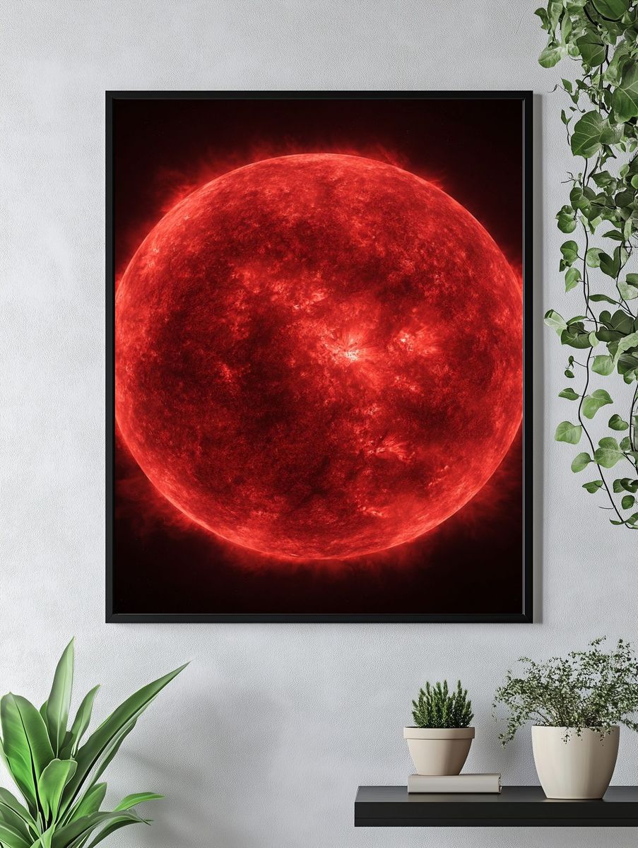Red Sun Space Poster. — room view 4