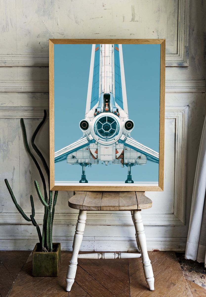 Retro Space Shuttle Poster. room preview