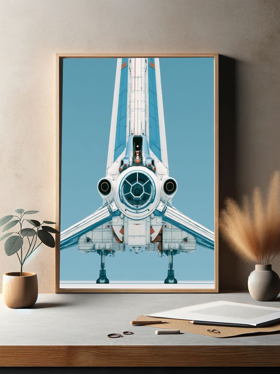 Retro Space Shuttle Poster. — room view 2