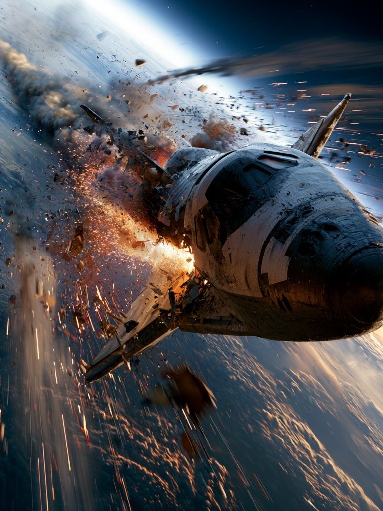 Space Shuttle Explosion Poster. poster — space art