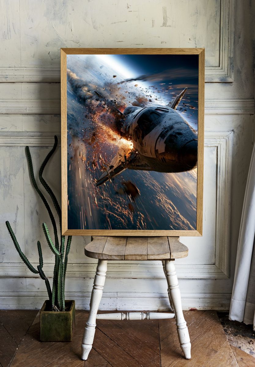 Space Shuttle Explosion Poster. room preview