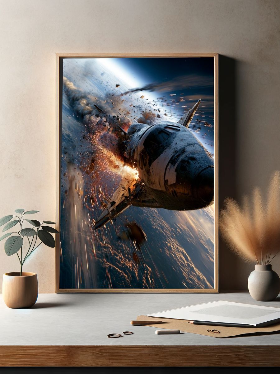 Space Shuttle Explosion Poster. — room view 2