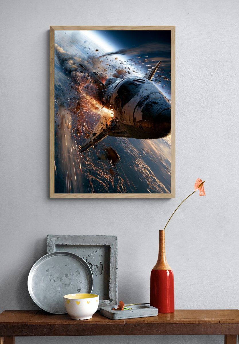 Space Shuttle Explosion Poster. — room view 3