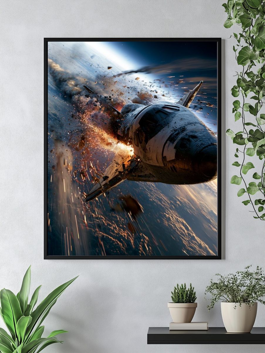 Space Shuttle Explosion Poster. — room view 4