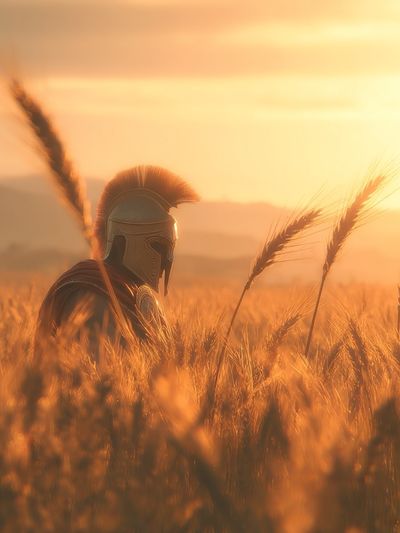 Spartan Warrior Sunset Poster. poster