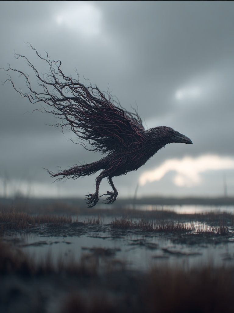 Storm Raven Surrealism Poster. poster — fine-art art