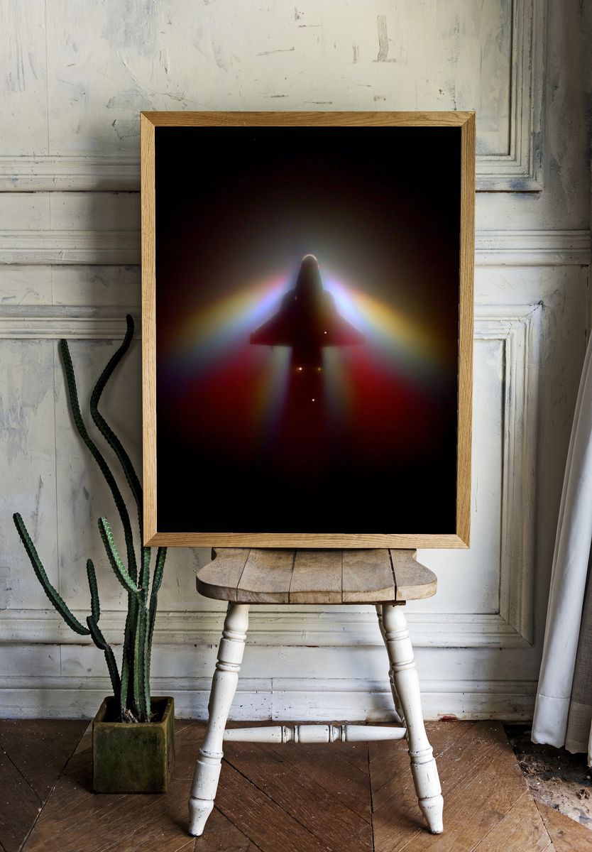 Space Shuttle Silhouette — Space Art Print. — room view 1