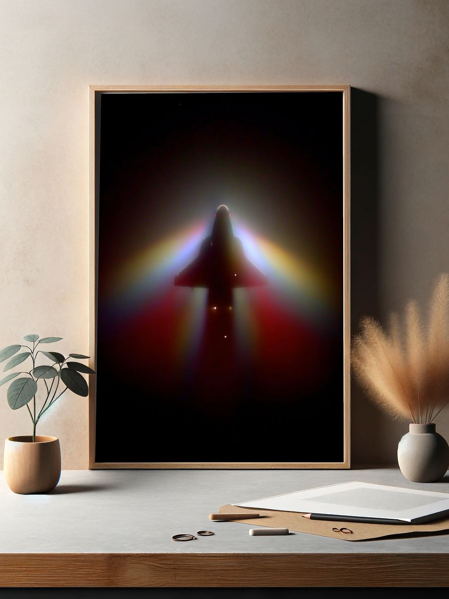 Space Shuttle Silhouette — Space Art Print. — room view 2