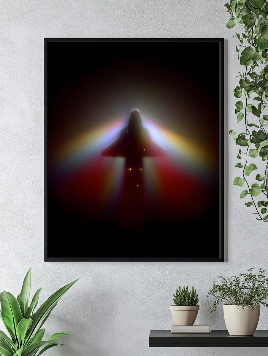 Space Shuttle Silhouette — Space Art Print. — room view 4
