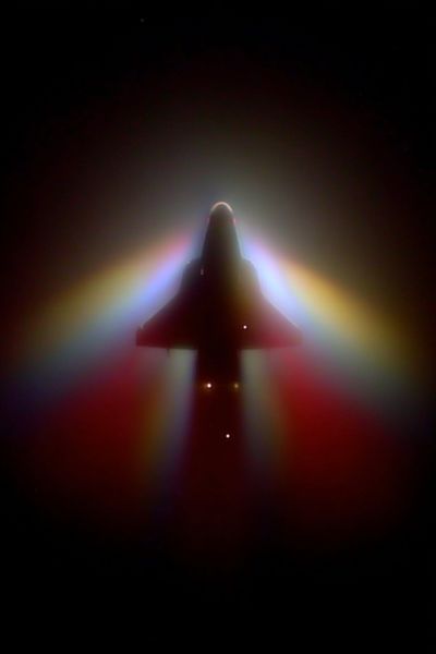 Space Shuttle Silhouette — Space Art Print.