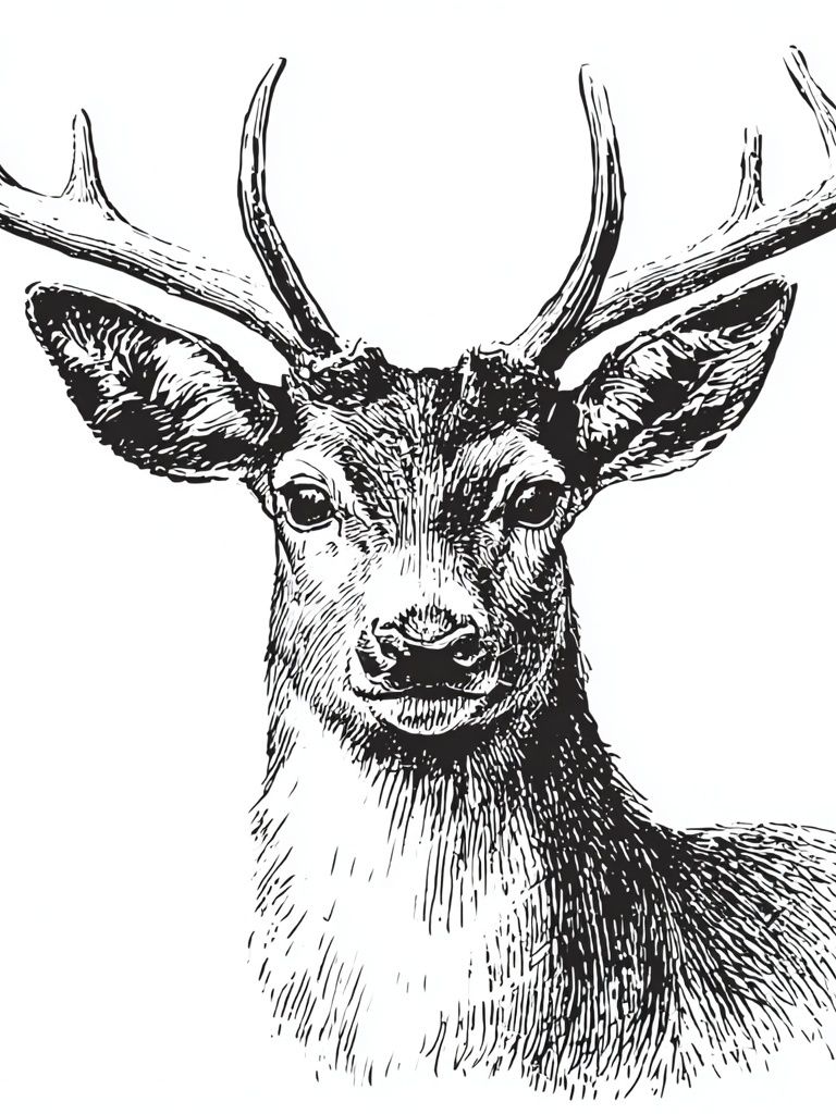 Stag Illustration Poster. poster detail