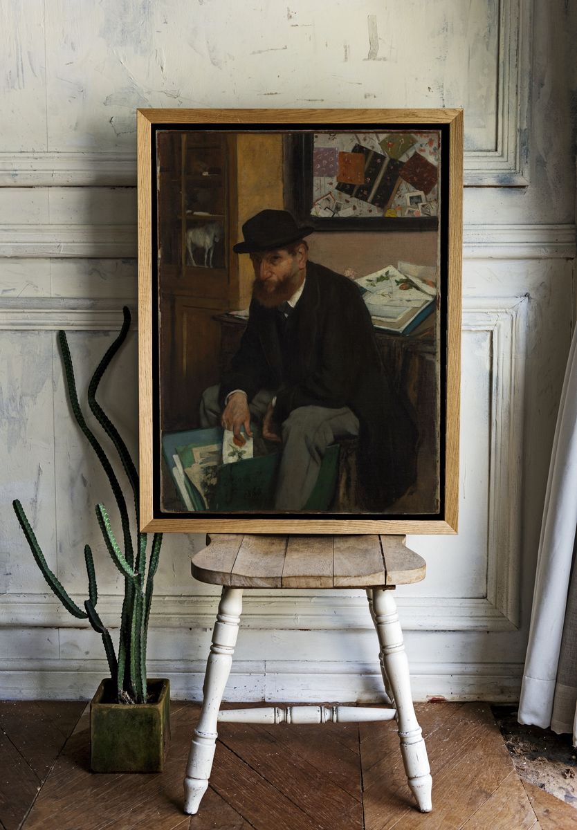 The Collector of Prints by Edgar Degas. — room view 1
