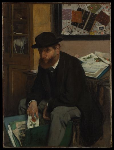 The Collector of Prints by Edgar Degas. poster print