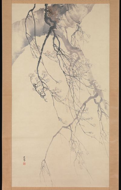 Cherry Blossoms by Matsumura Goshun — Art Print. poster