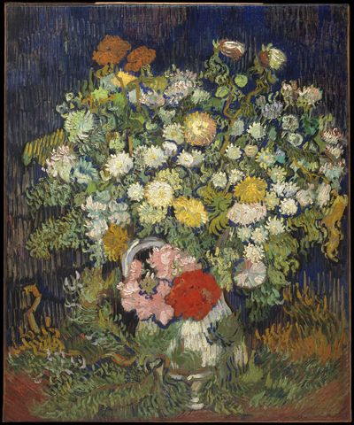 Bouquet of Flowers in a Vase by Vincent van Gogh — Art Print. poster