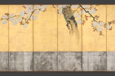 Blossoming Cherry Trees by Sakai Hōitsu — Art Print. poster