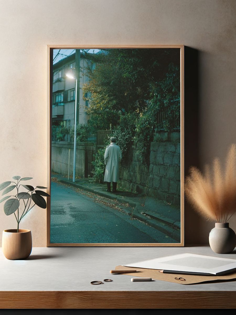 Lonely Street at Dusk Photography Poster. — room view 2
