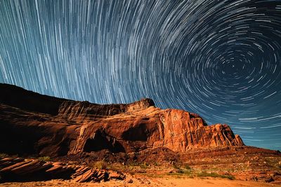 Star Trails Over Monument Valley — Photography Print. poster print