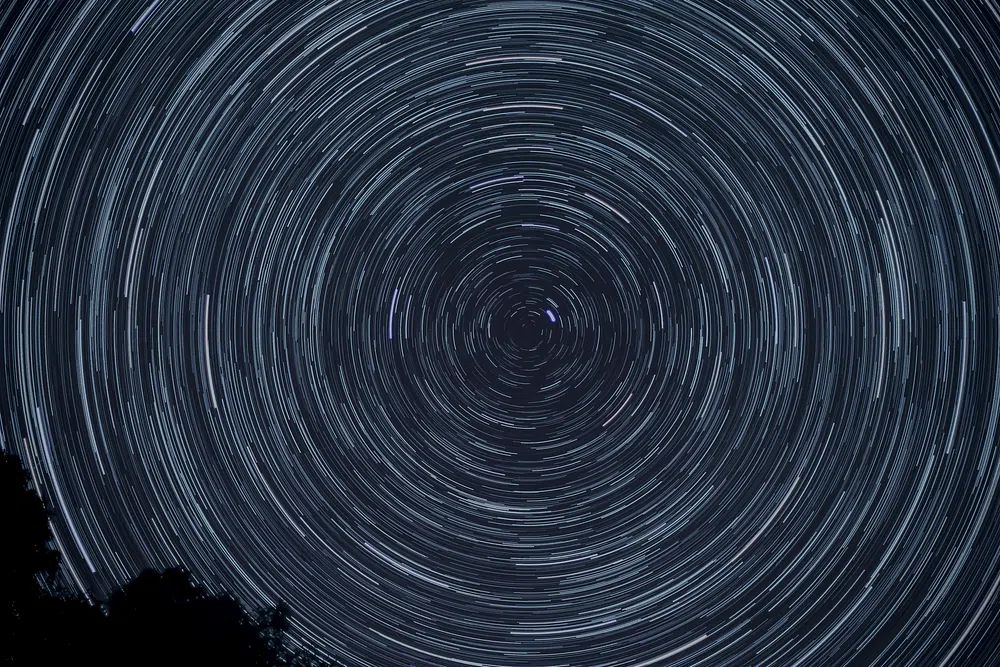 Spiral starry sky. poster — photography art