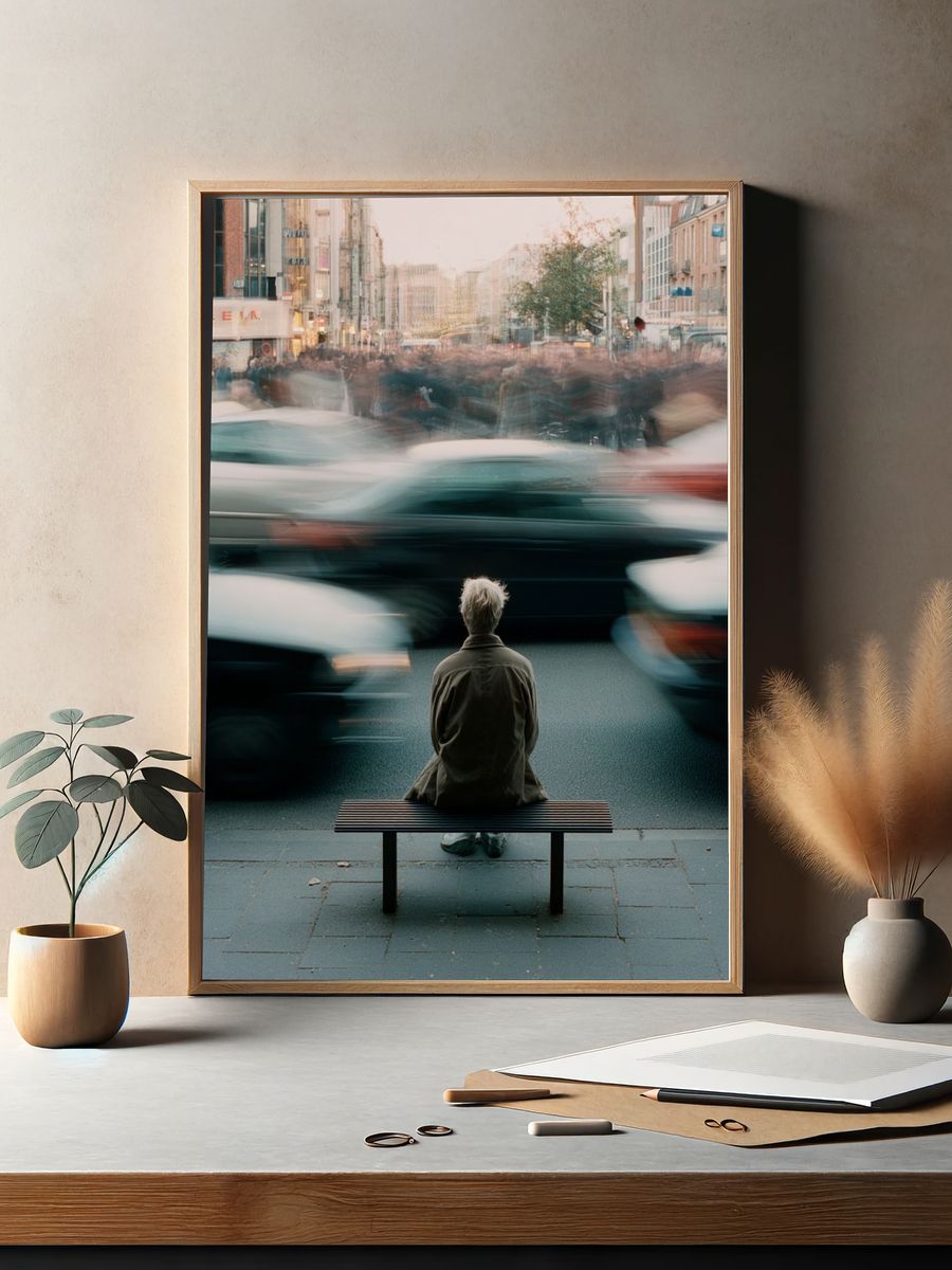 Urban Motion Street Photography Poster. — room view 2