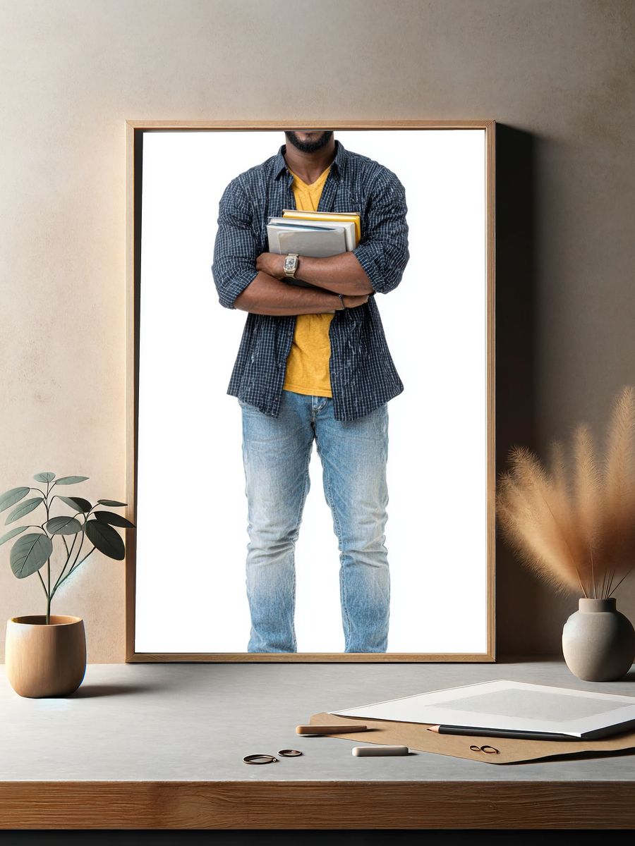 Smiling Student Portrait Poster. — room view 2