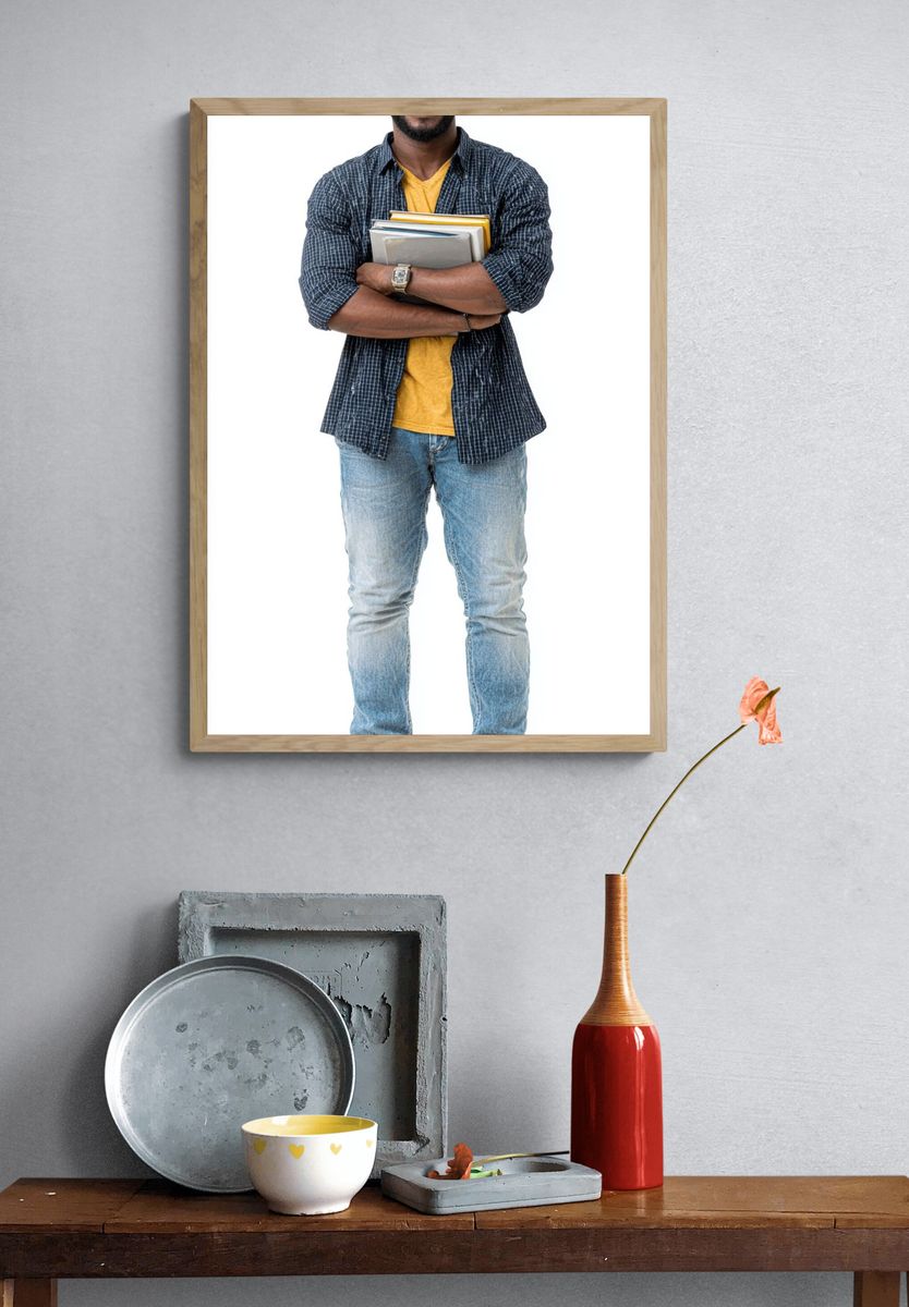 Smiling Student Portrait Poster. — room view 3